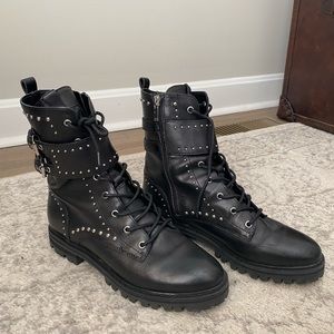 Marc fisher studded combat boots